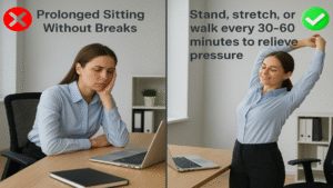 Prolonged Sitting without Breaks