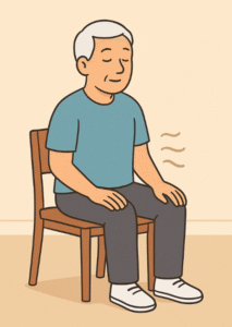 old man cooling down