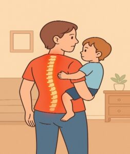 one sided carrying of kid