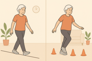 old woman dynamic Balance