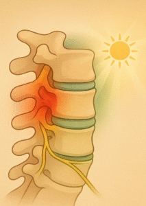 Sunlight effect on spine