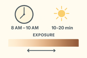 time duration to take sunlight