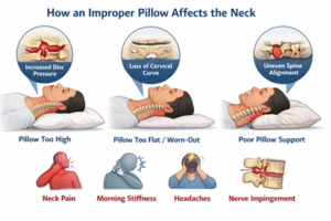 Effects of improper Pillow on neck