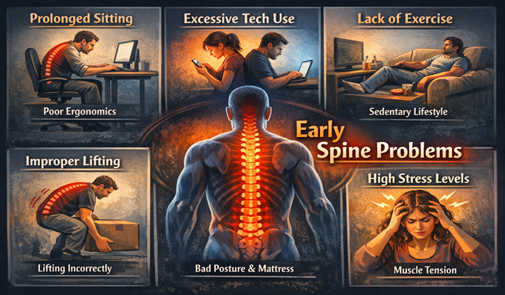 Lifestyle Factors Contributing to Early Spine Problems