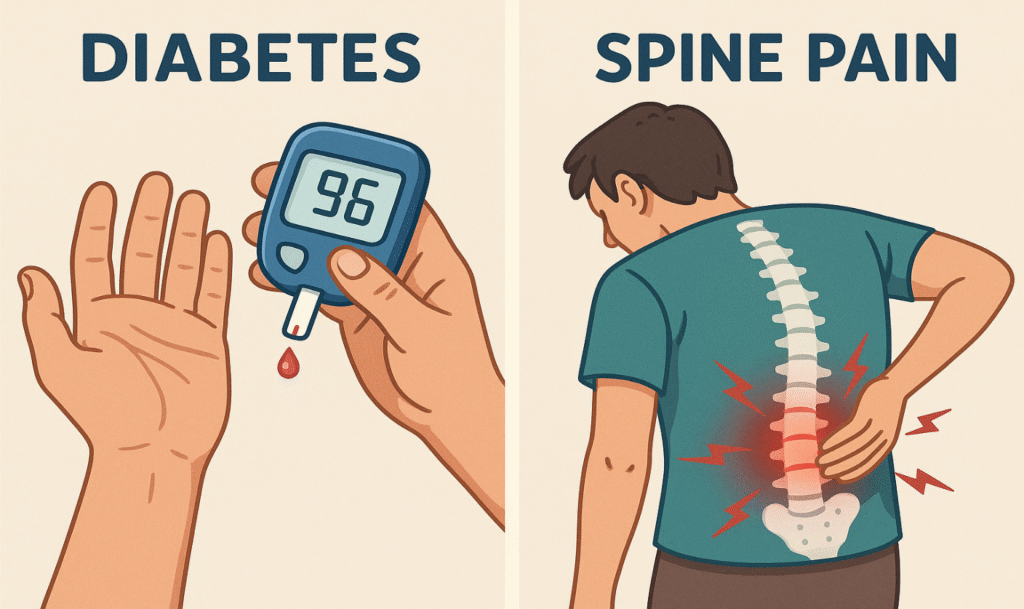 Diabetes and Spine Pain: Hidden Links and Physiotherapy Approaches
